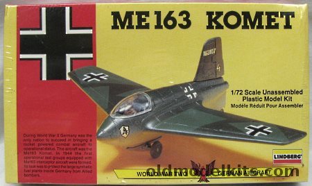 Lindberg 1/72 Messerschmitt Me-163 Comet Komet, 70583 plastic model kit